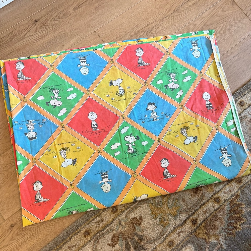 Vintage Peanuts Snoopy JC Penny Flat Sheet twin size